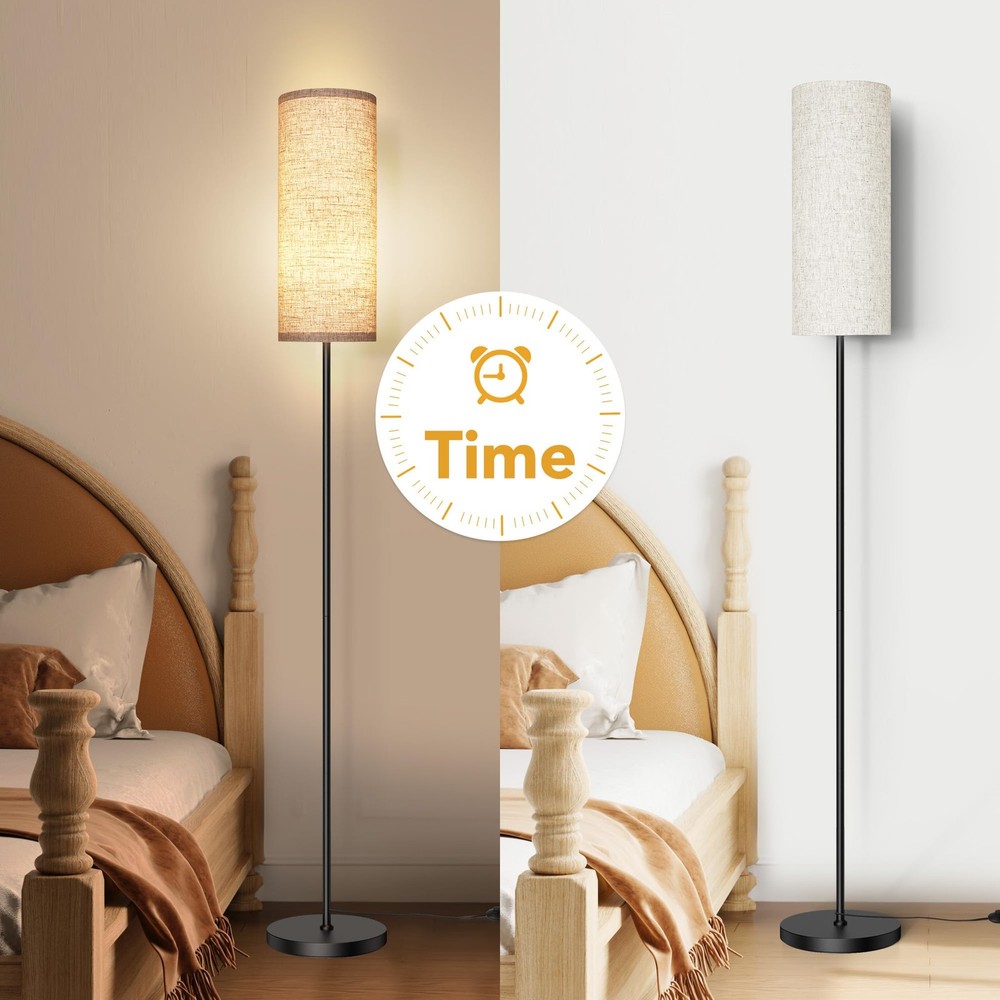 Modern Floor Lamp with Remote Control - Stepless Dimmable LED Bulb, Adjustabl...