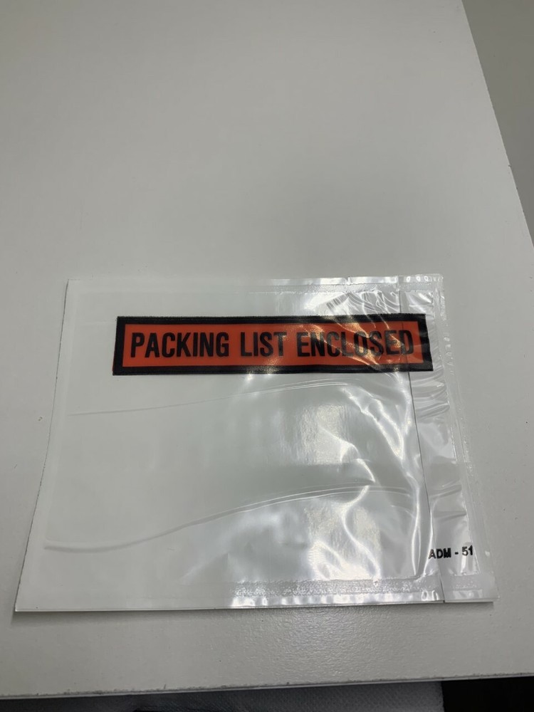 PRESSURE SENSITIVE ENVELOPE, PACKING LIST 4,5in  x 5,5in