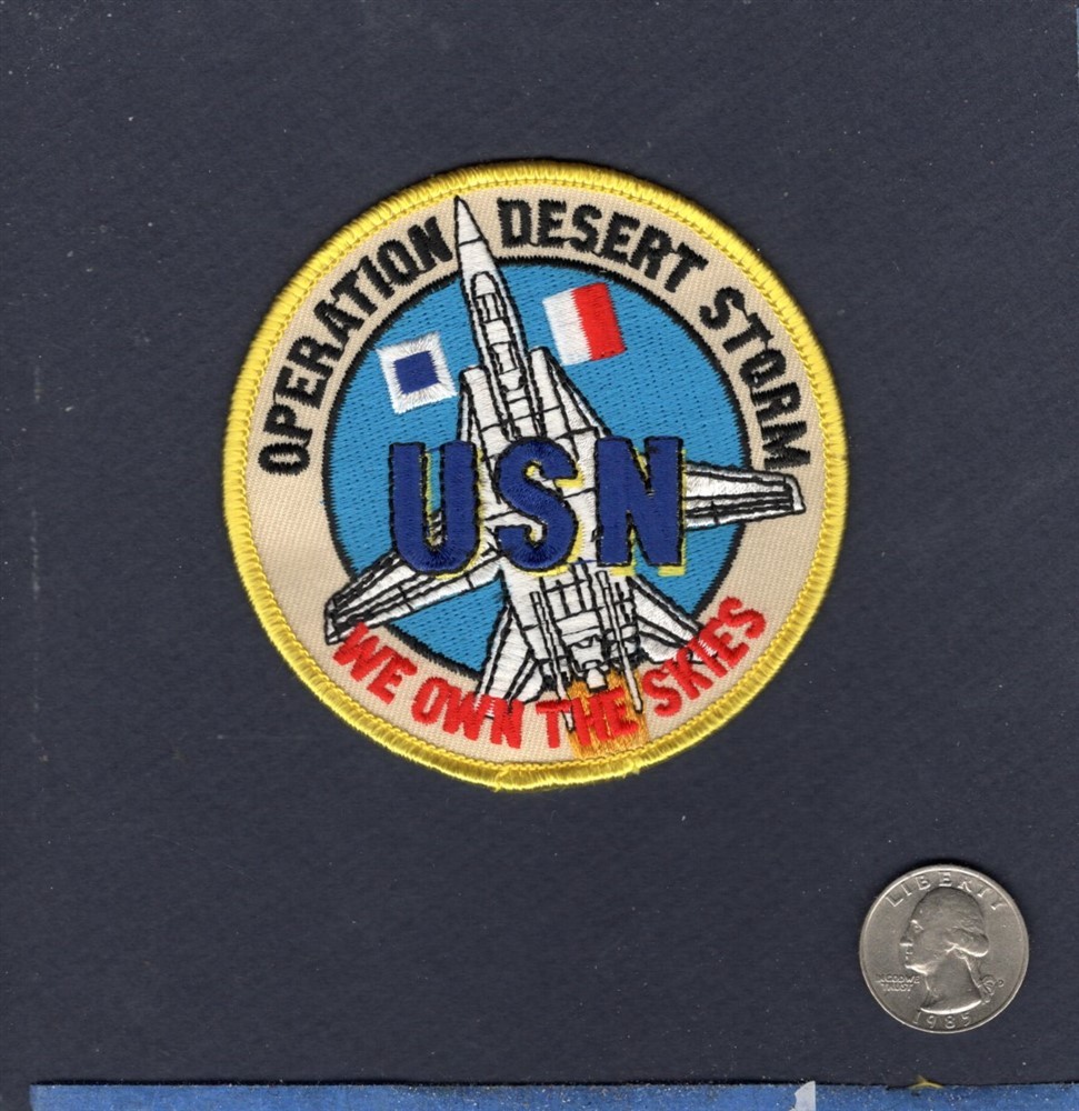 F-14 TOMCAT Operation Desert Storm US NAVY Fighter VF Squadron Patch