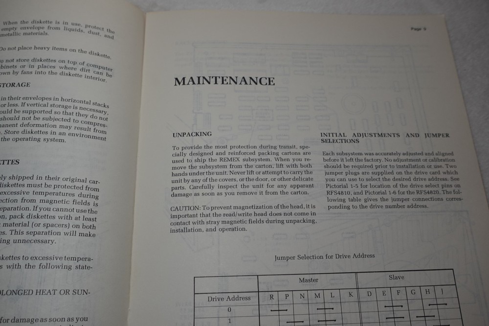 Zenith Data Systems Floppy Disk Model Z47-BA 1980 Operation Manual