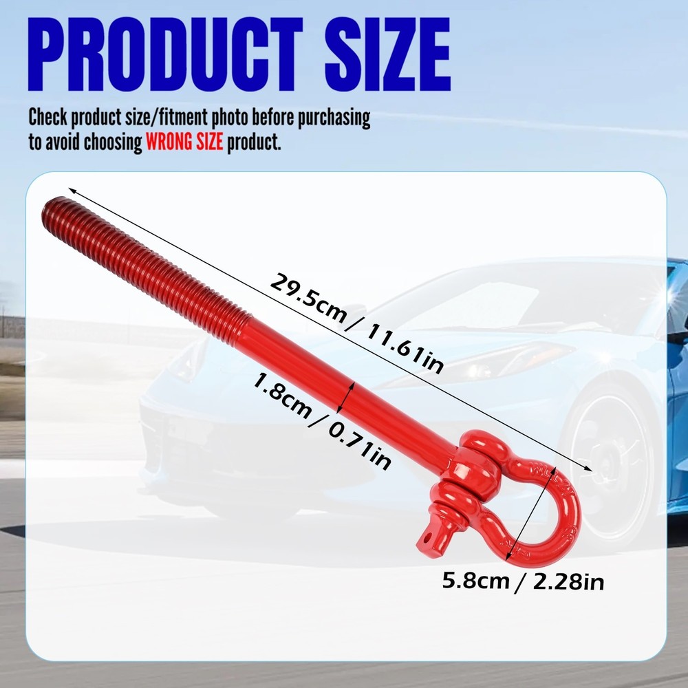 Red Mid-Engine Front or Rear Tow Hook Replacement 15234068 For Corvette C8 2020+