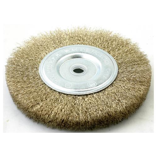6" Brass Coated Fine Wire Bench Wheel