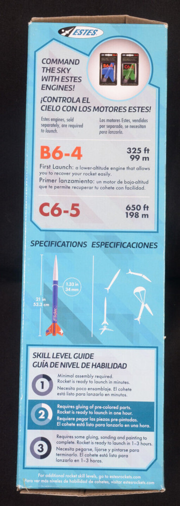 Estes 1437 Flicker 21" Flying Model Rocket Kit w/ Launch Set New Open Box