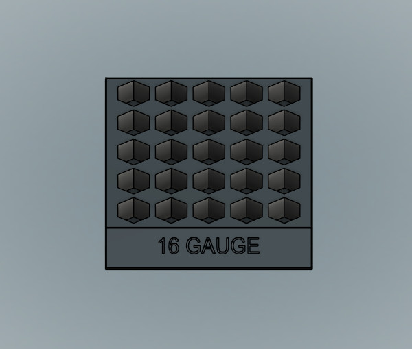 16 GA Shot Shell Reloading Block 25 Shot Durable High Strength Plastic