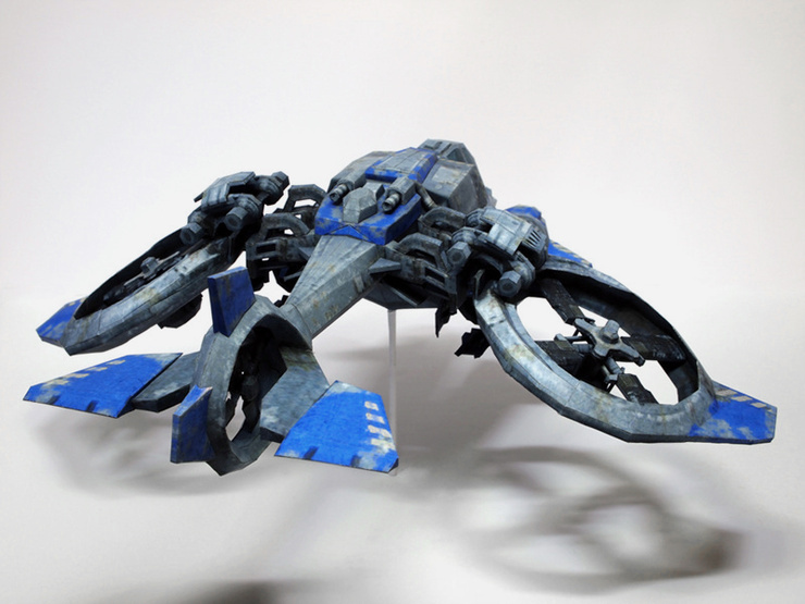 3D paper model Handmade diy Gift Attack Ship Planet Ship Banshee paper model 11c