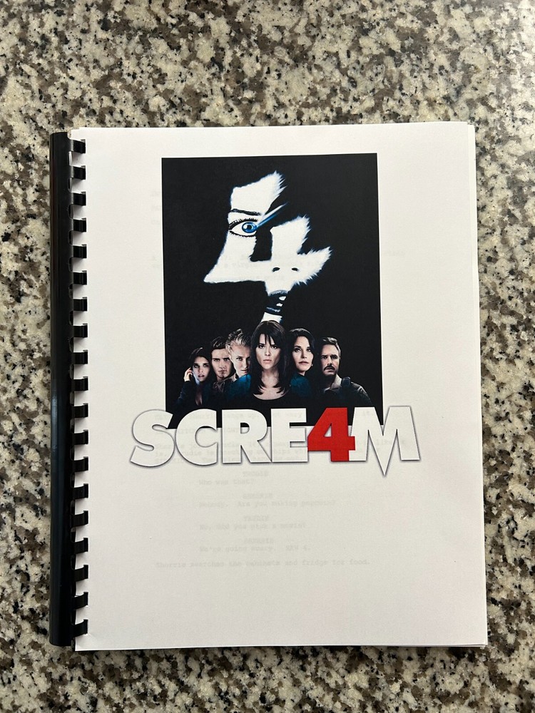 Scream 4 Horror Movie Script Reprint Full Screenplay Script