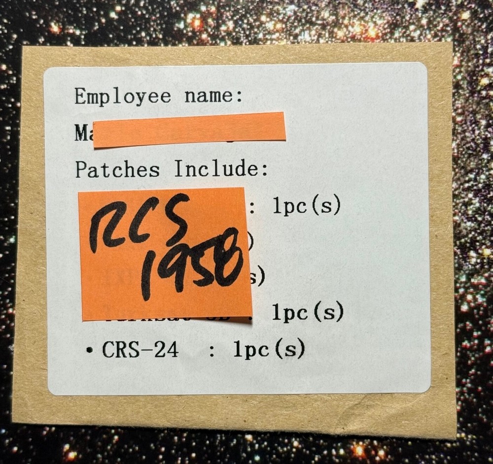 CRS-24 AUTHENTIC SPACEX SPACE X EMPLOYEE X MARKED PATCH 🚀 & PROOF