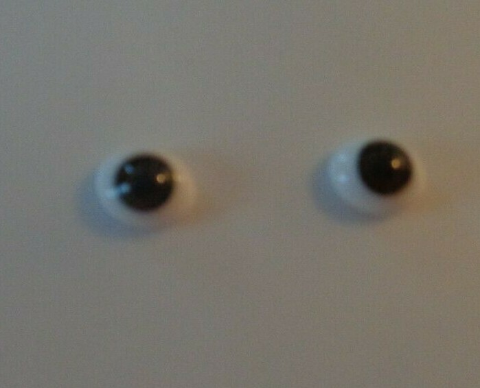 DOLL EYES - GLASS FLAT OVAL - 8MM - BROWN