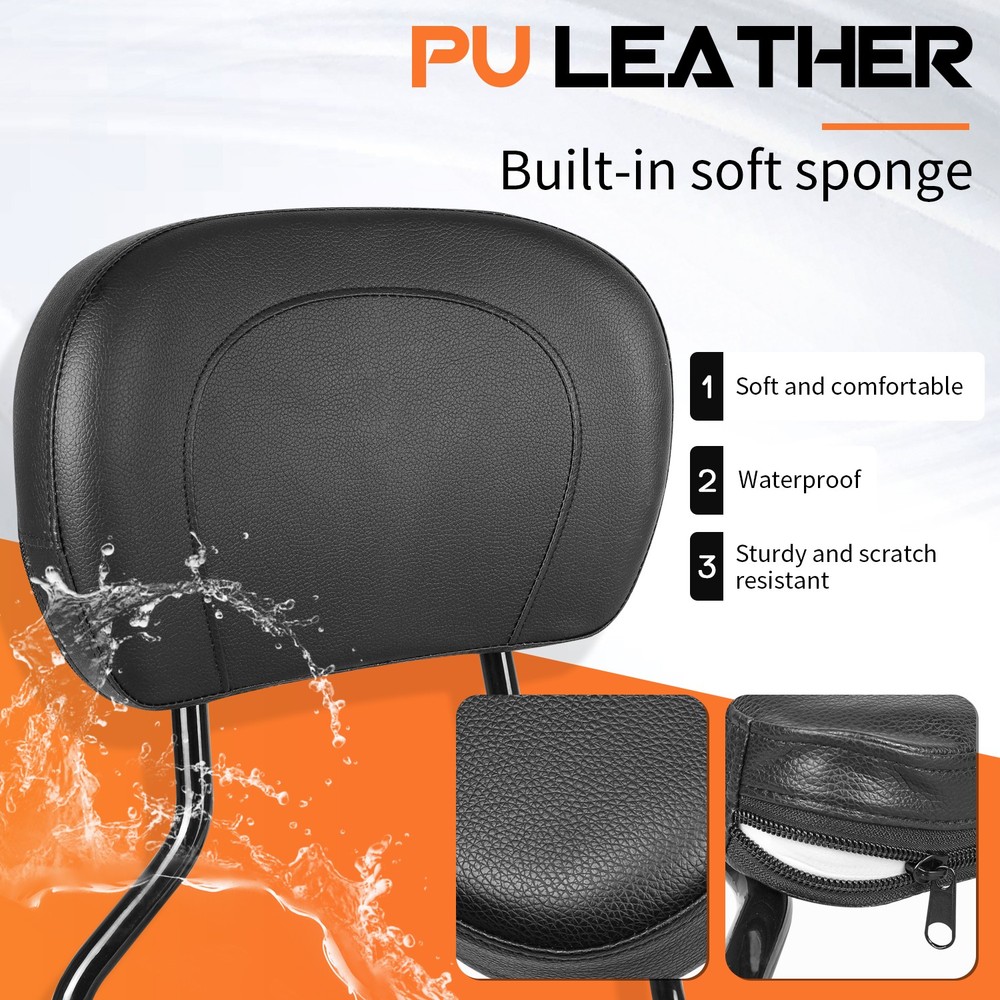 Passenger Sissy Bar Backrest with Docking Hardware Kit For Softail FXLR FLSB 18+