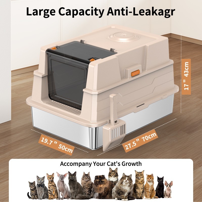 STAINLESS STEEL CAT LITTER BOX BIG SIZE
