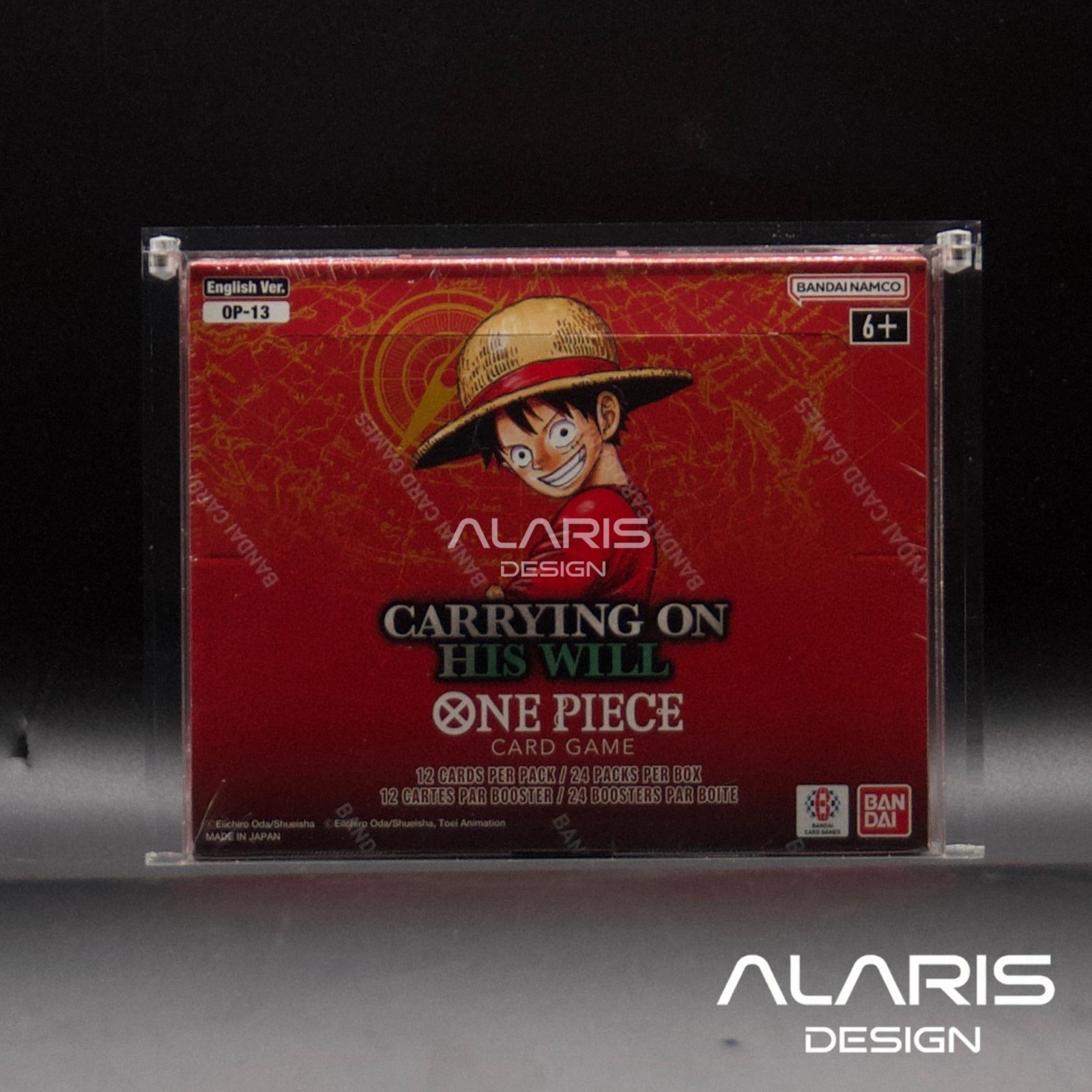 One Piece Booster Box Acrylic Case Magnetic Lid UV resistant IN STOCK US seller