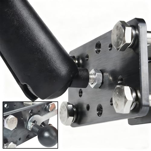 Heavy-Duty Forklift Pillar Mount, Square Pillar Mount W/ Two Adjustable Arm