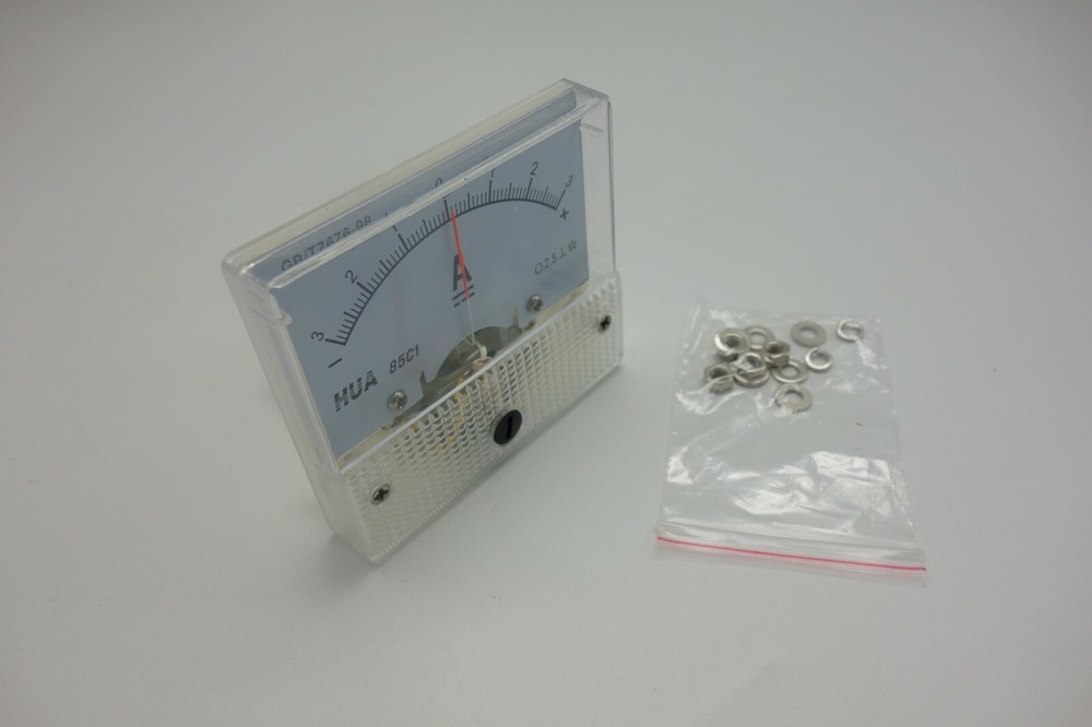 NEW 1X DC Minus Zero Plus -3A - +3A Analog 85C1 Analogue Ammeter AMP Panel meter