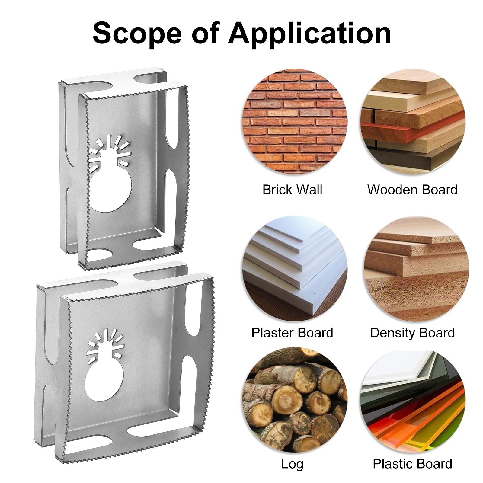 2Pcs Drywall Outlet Slot Cutter Oscillating Tool to Cut in Single Gang Wall Box