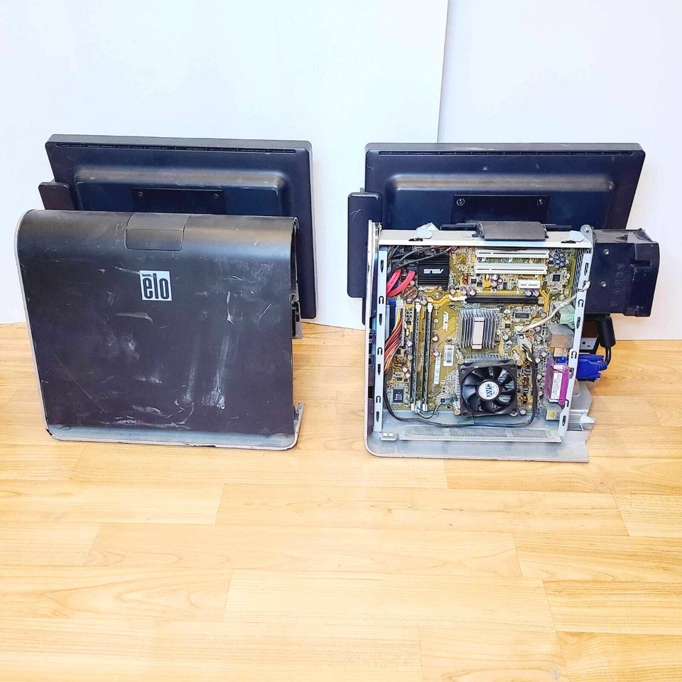 *UNTESTED* LOT 2X ELO ESY17D1 TOUCH SCREEN 17" POS COMPUTER WINDOWS XP SYSTEM
