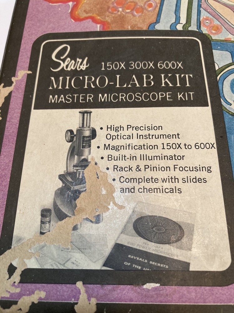Vintage Sears Micro-Lab Master Microscope Kit #6371 (No Chemicals)