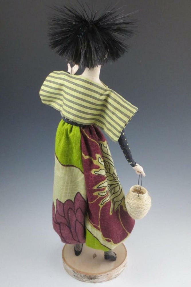 Cloth Art Doll Pattern Class Tutorial "A Tisket, A Tasket" by Cindee Moyer