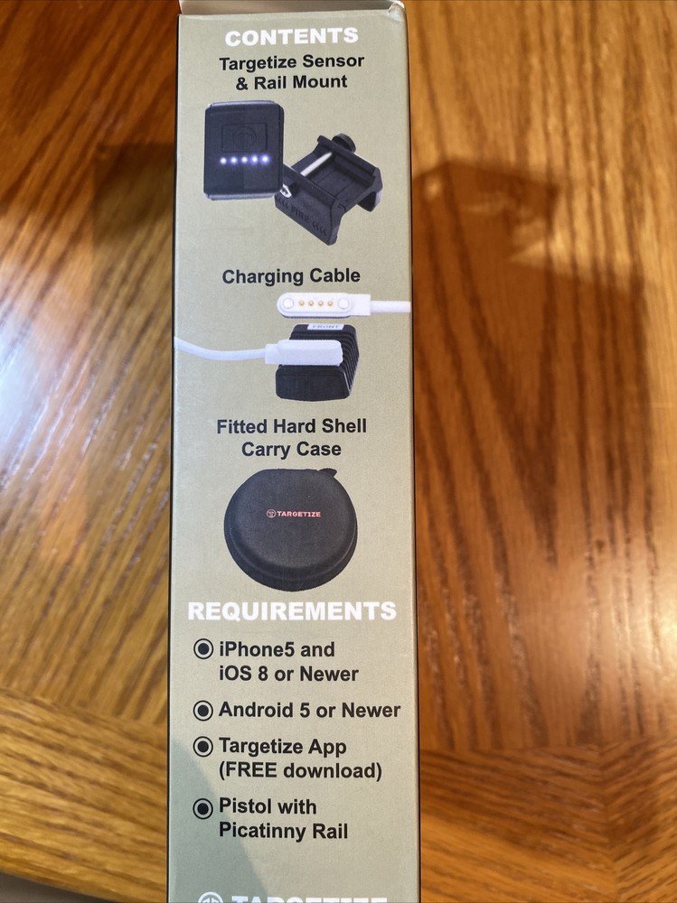 Targetize Personal Firearm Training System Motion Sensor Tracks Pistol 36264