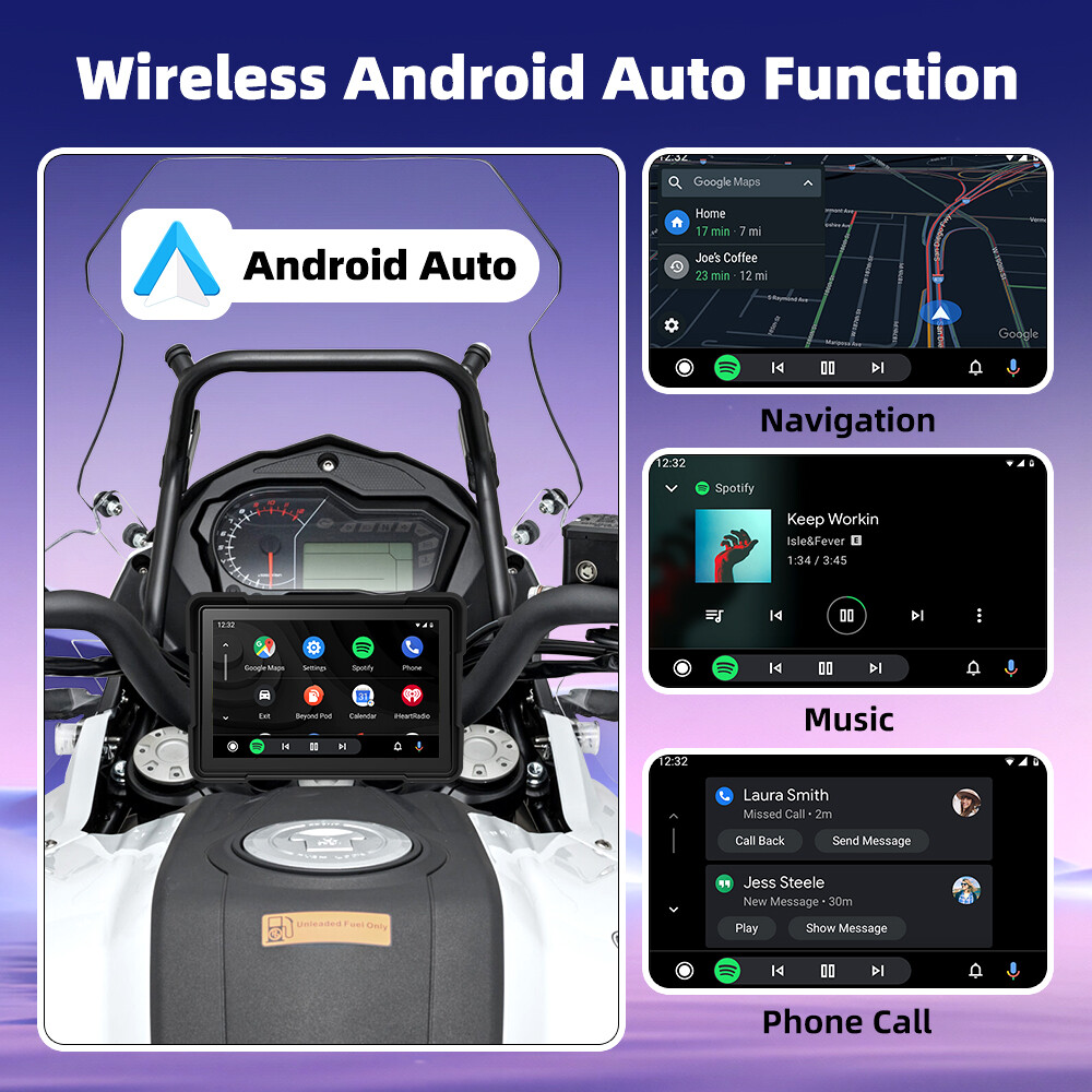 Universal Portable Linux Motorcycle Navigation 5"IPS Screen IP67 Carplay BT5.0