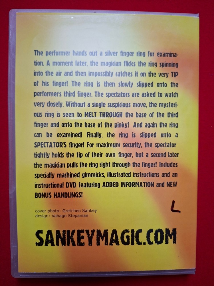 Mercuring - Large (DVD & Gimmicks) by Jay Sankey Magic Tricks Finger Ring