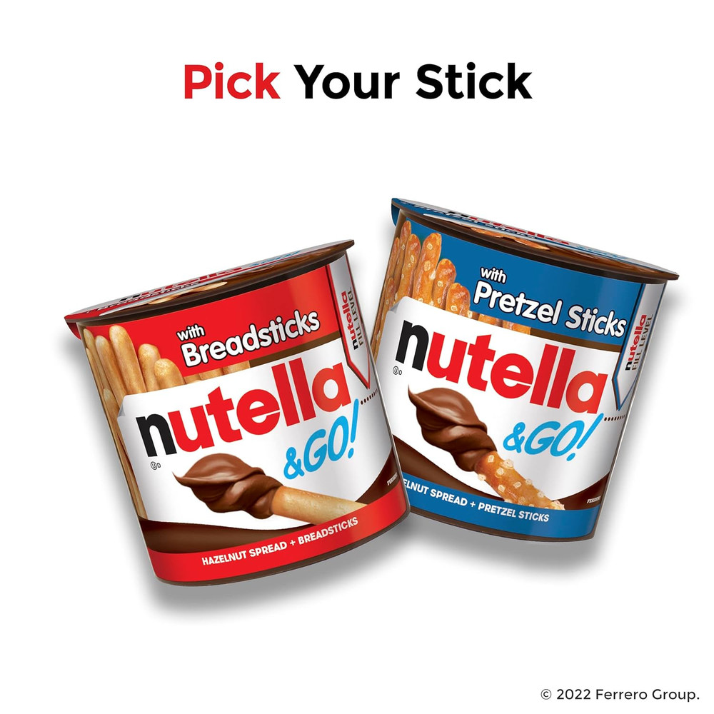 & GO! Bulk 12 Pack, Hazelnut and Cocoa Spread with Breadsticks, Stocking Stuffer