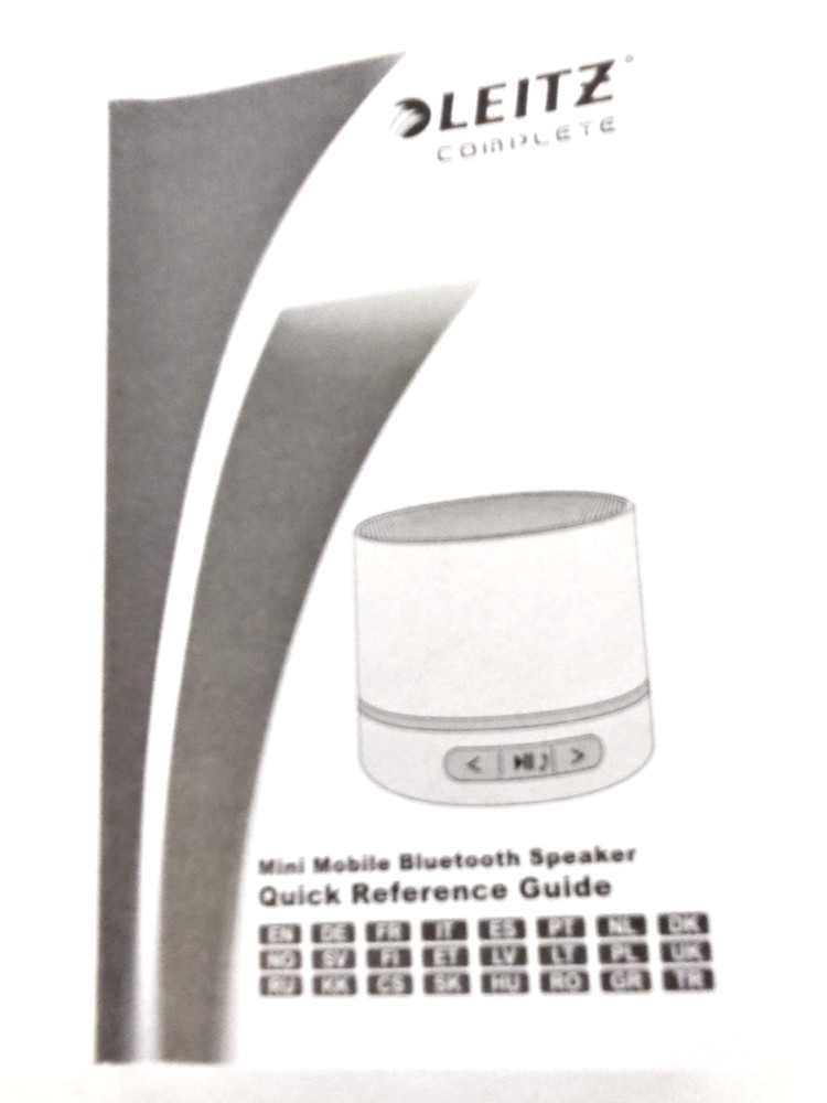 LEITZ Mini Bluetooth Conference Speaker. Built-in Microphone Portable NEW