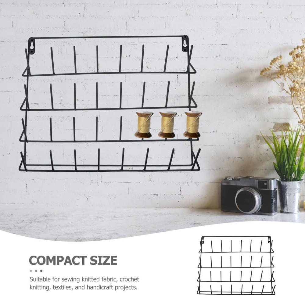 DIYEAH 32 Frame Serger Room Thread Organizer Wall- Mounted Thread Holder Cone...