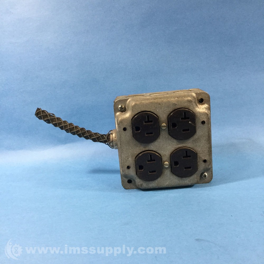 Hubbell CS836B 4-Socket Outlet USIP