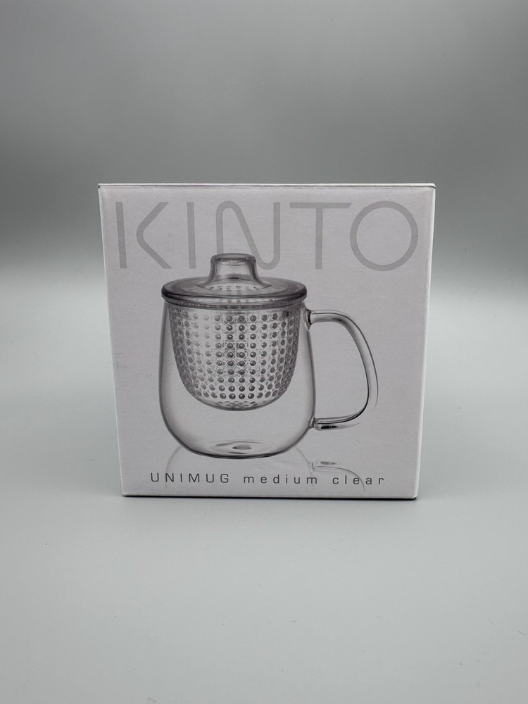 KINTO UNITEA UNIMUG Medium Clear Mug Cup Tea Strainer 350ml