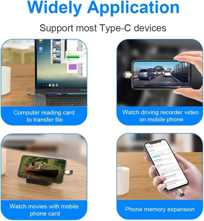 TypeC To Micro SD TF Card Reader OTG USB Adapter Converter For Samsung Phone LOT
