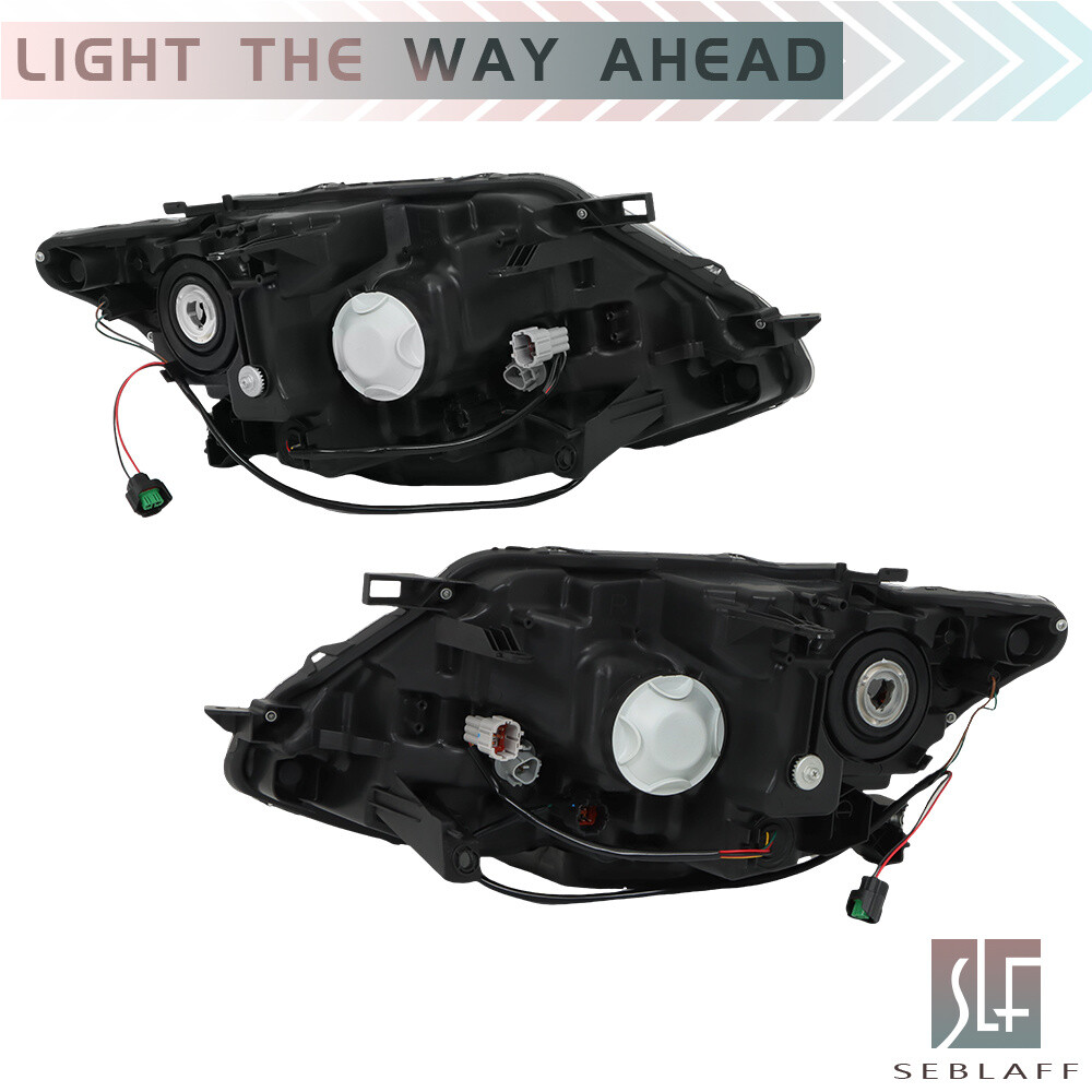 For 2014 2015 2016 Nissan Rogue Headlight Halogen Chrome Clear Left+Right Side