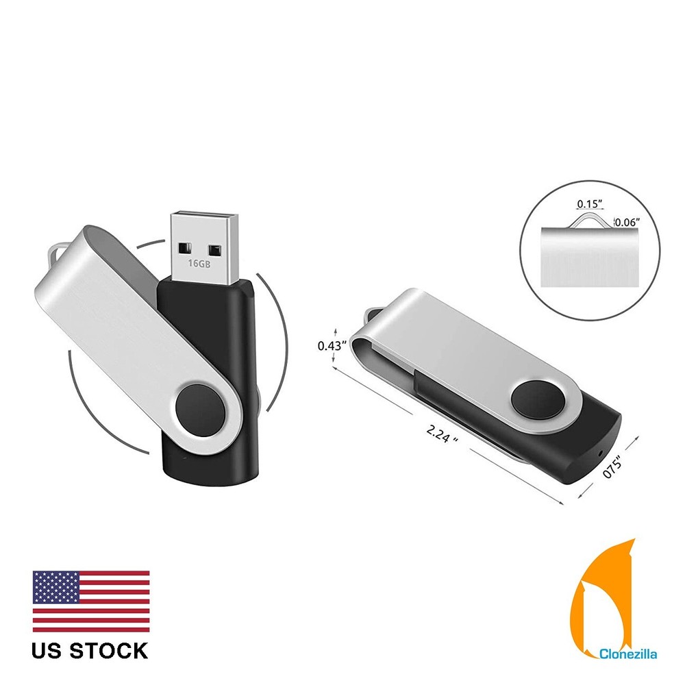 Clonezilla Bootable 16GB Flash Drive  - Latest Stable