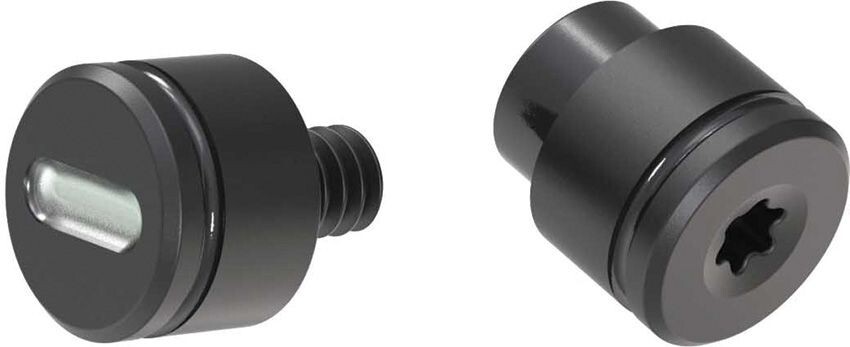 Flytanium Thumbstud Black Titanium w/White Vial For Bugout/Other Model Knives
