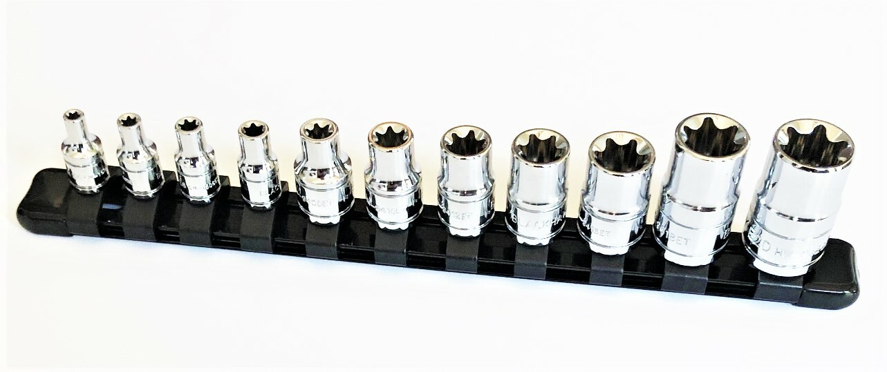 11pc Proto Blackhawk Professional Inverted Female E-Torx Socket Set HW-9511ET