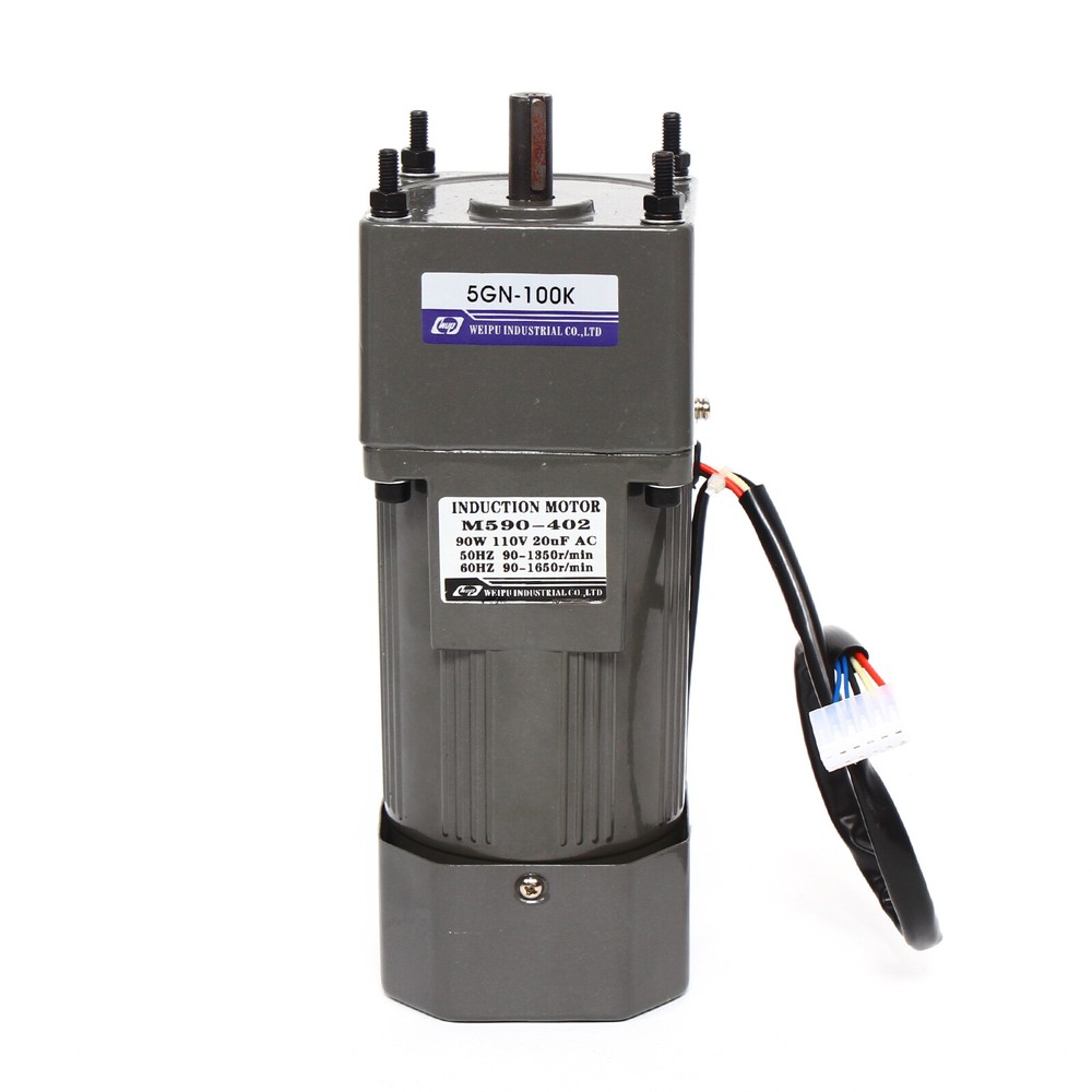 90W AC Gear Motor Electric Motor Variable+Speed Controller Single-phase 1:100