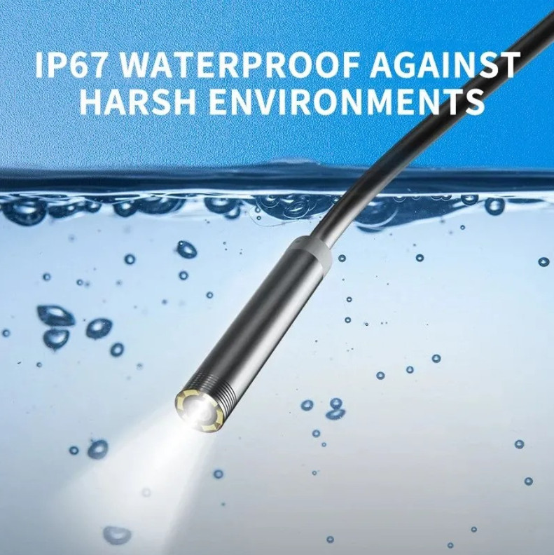 1pc 7mm USB Type-C Endoscope Camera IP67 Waterproof 6LED Borescope Android - NEW