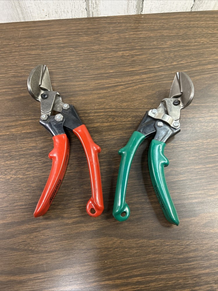 Prosnip Pair Offset Tin Snips Right & Left Cut W/Wire Cutter