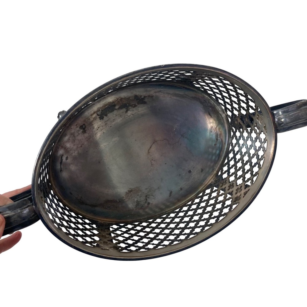 Charles Truman Burrows & Son Silver Plated Casserole Holder Stand 8x6 Display