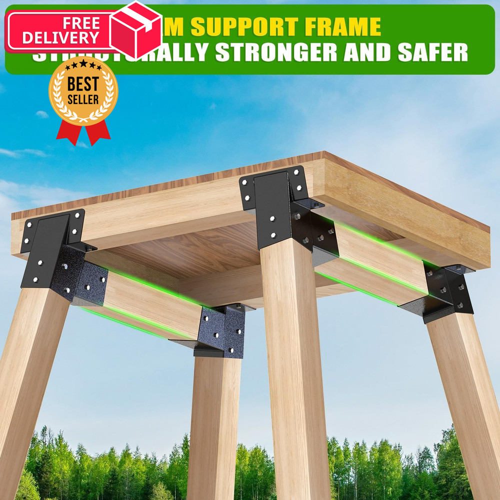 BeneLabel 4Pack 4x4 Compound Angle Brackets, Black