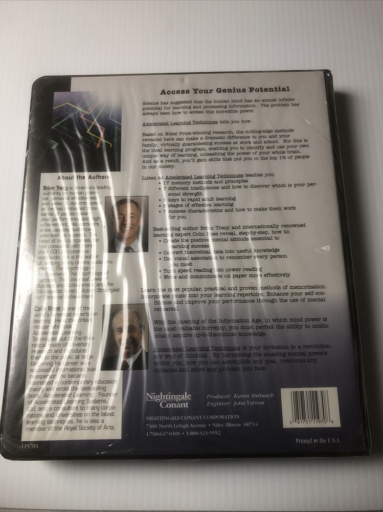 Brian Tracy Colin Rose: Accelerated Learning Techniques Workbook +7 Cassette NIP