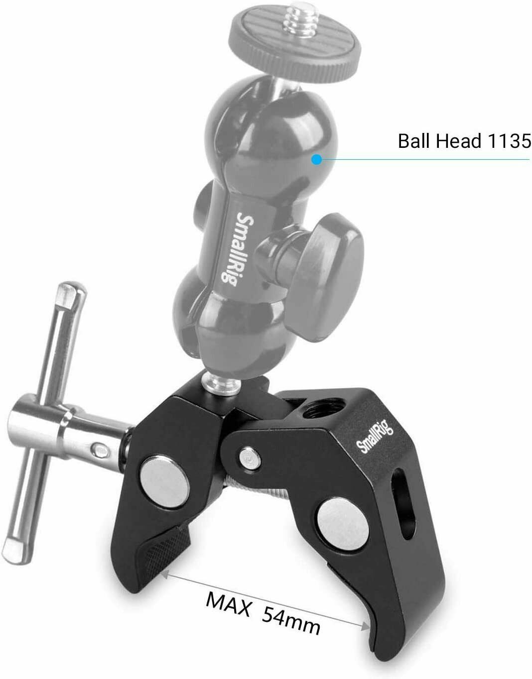 SmallRig Super Clamp(2 Pack) Magic Arm Clamp for DJI Ronin Camera Monitor 2058