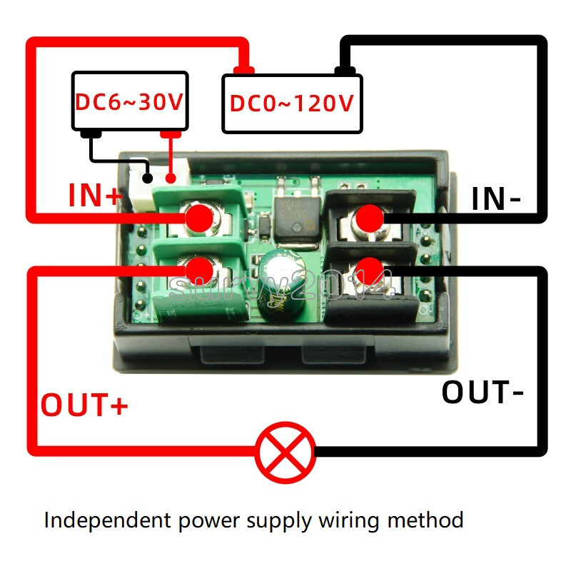 20A DC 7-200V 1.14" HD IPS LCD Screen 8-in-1 Multi-function Power Voltage Meter