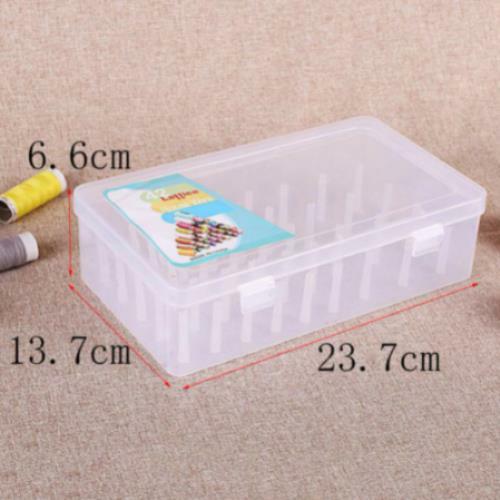 42 Sewing Thread Boxes Bobbins Storage Cases Spool Containers Empty Transparent