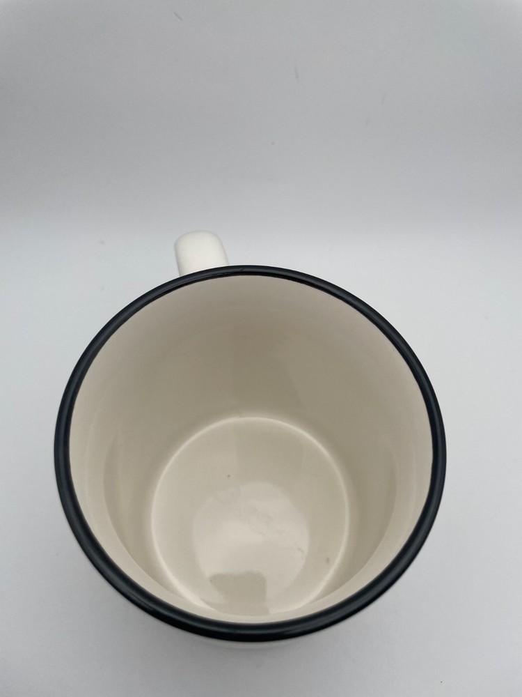 Threshold Monogram Initial E Coffee Mug 16 oz Personalized Black White Cup B17