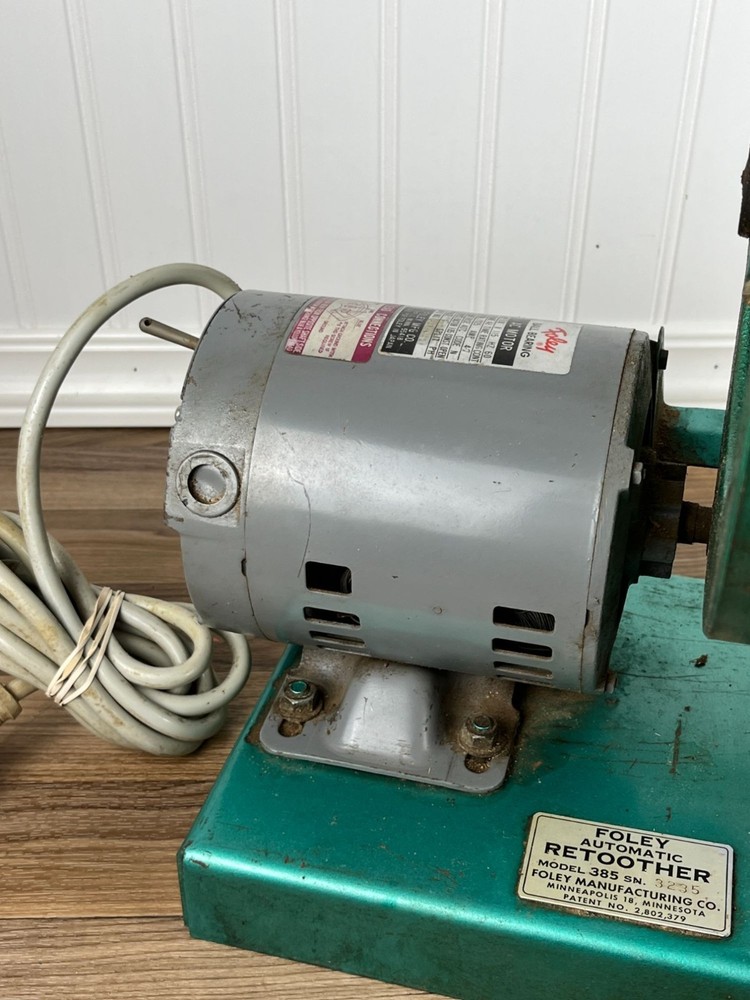FOLEY AUTOMATIC RETOOTHER MODEL 385 . MOTOR WORKS. MISSING BELT