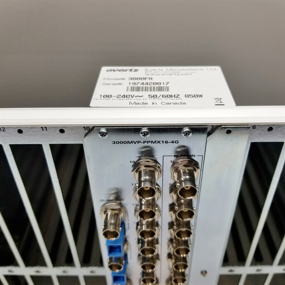 Evertz 3000MVP Multi-Image Processor No PSU w/3000MVP-PPMX16-4G + 3000FC Modules