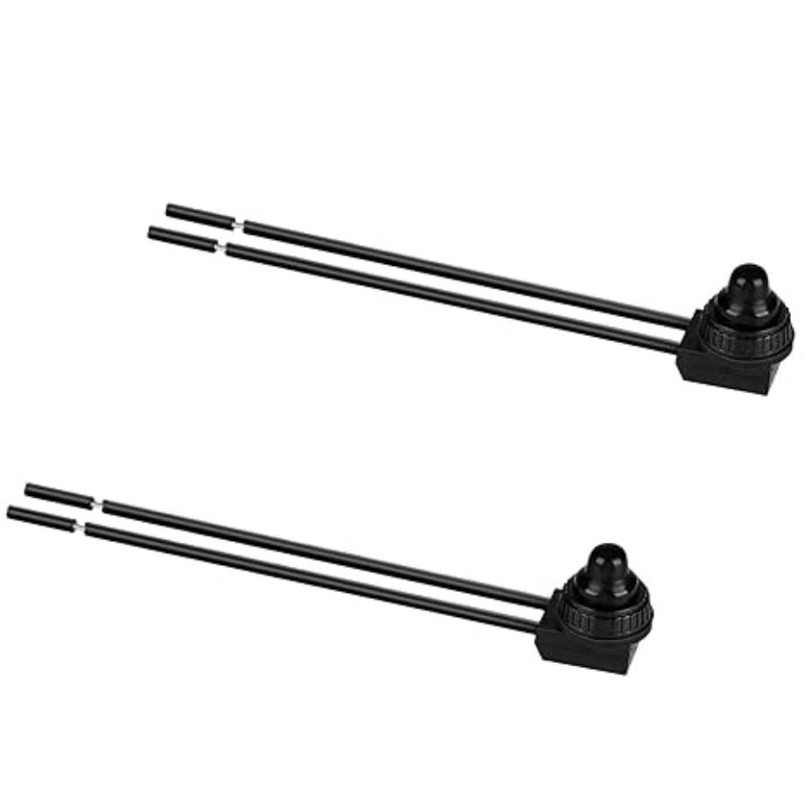 2PCS Waterproof IP67 Push Button Switch 12V ON/Off SPST Switch Ideal for Auto, M