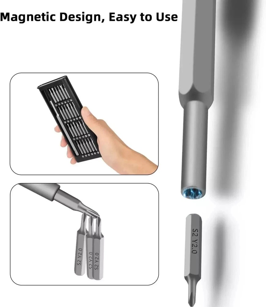 24 In 1 Small Precision Screwdriver Set Magnetic Mini Screwdriver Bit Set For PC