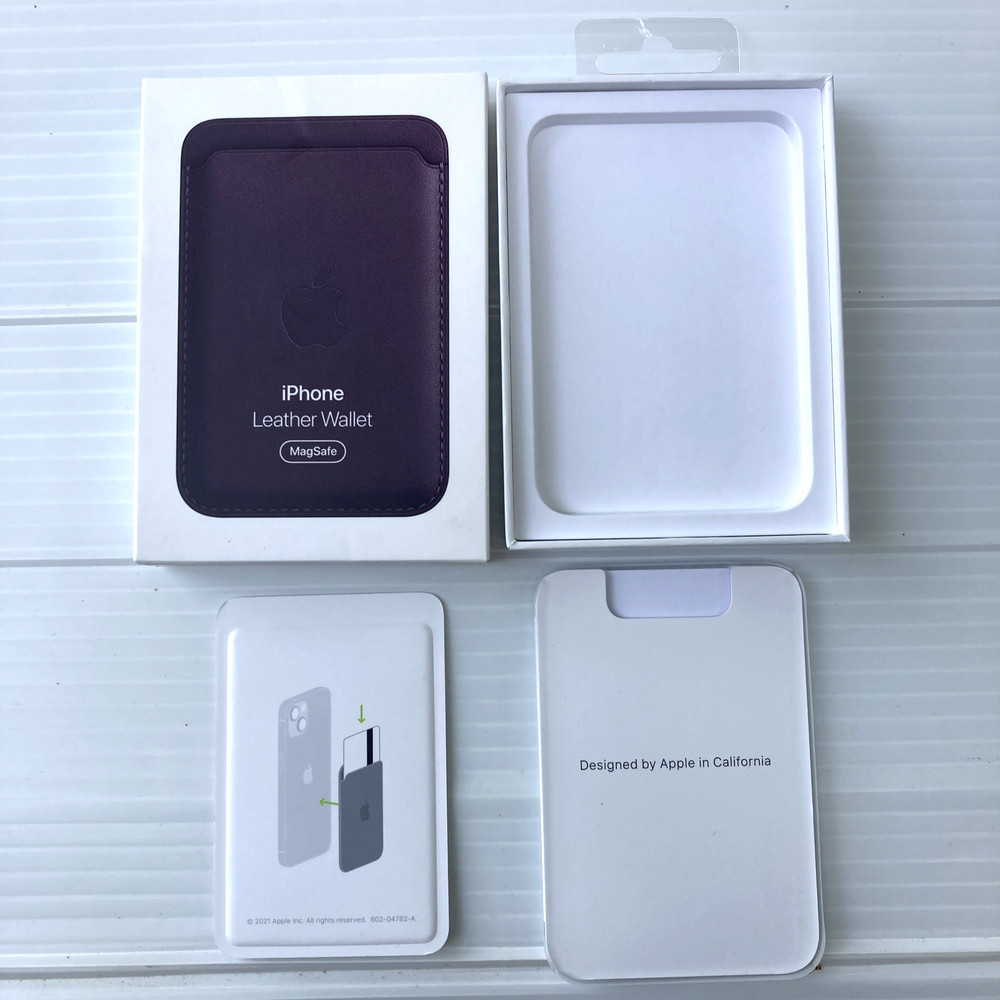 ***BOX ONLY*** OEM IPHONE Leather Wallet Dark Cherry - empty box