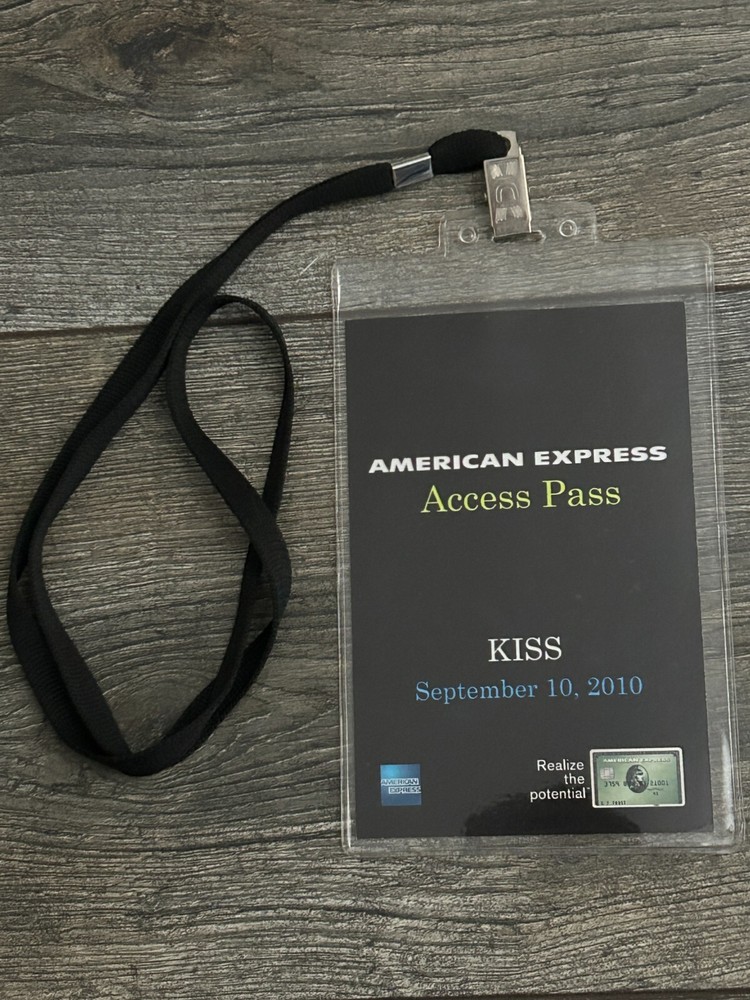KISS LAMINATE PASS American Express Toronto Canada Concert Tour Sept 10 2010